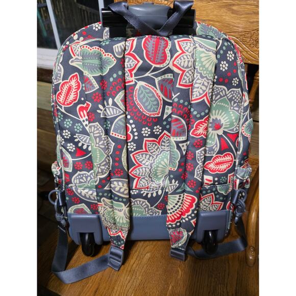 Vera Bradley Lighten Up Rolling Backpack Retired Nomadic Floral Print - Picture 2 of 10